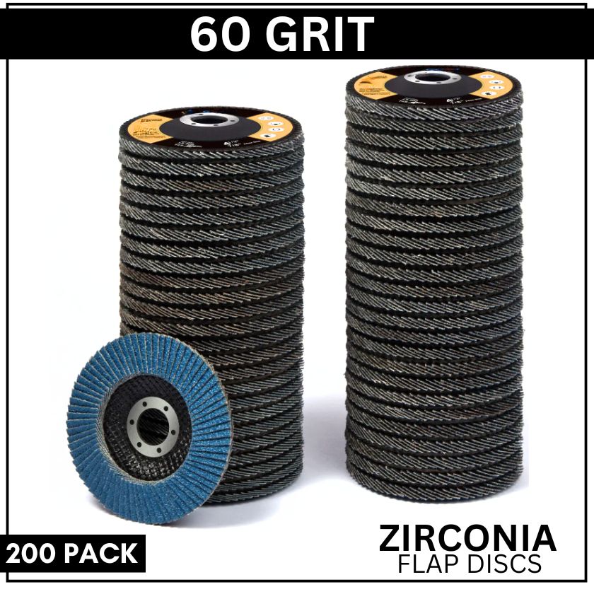 200 Pack Zirconia Flap Discs - 125mm 5" - South East Clearance Centre