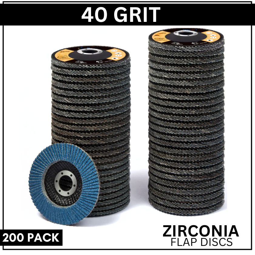 200 Pack Zirconia Flap Discs - 125mm 5" - South East Clearance Centre