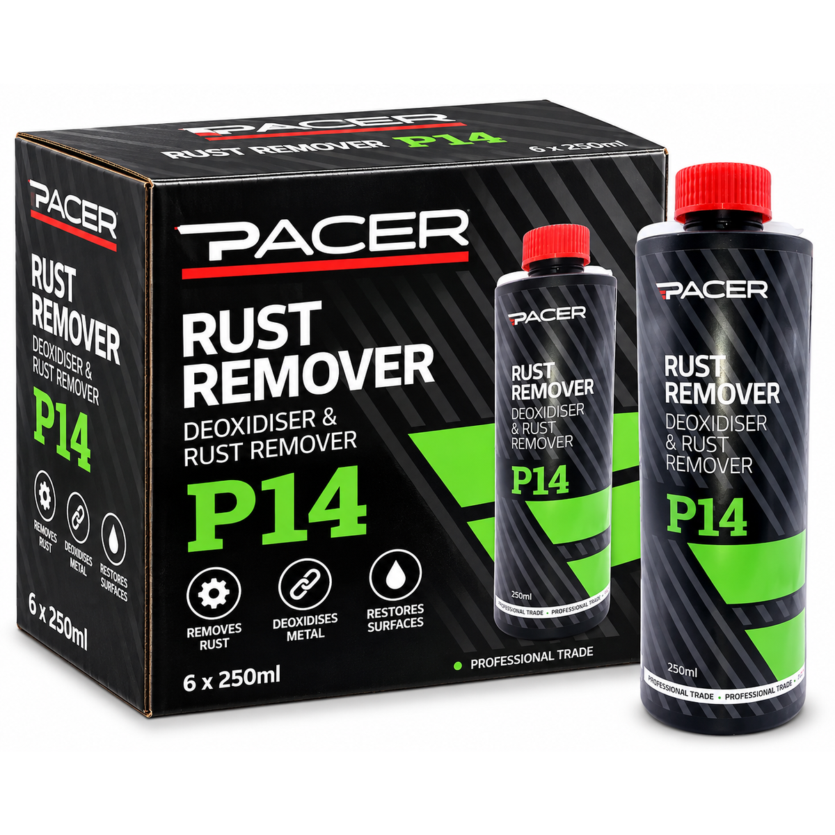Pacer Pacer P14 Rust Remover 250ml RR250 (Box of 6)