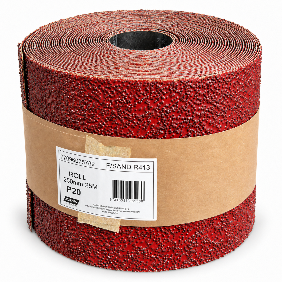 Norton R413 P20 Sanding Roll – 250mm × 25m