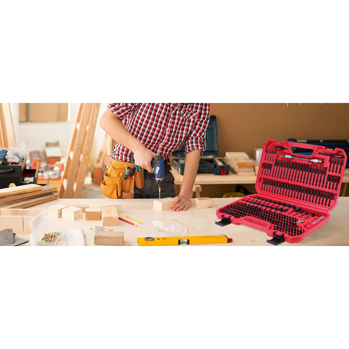 232-Piece Ultimate Screwdriver Bit Set, Cr-V Impact Driver Bit Set Includes Security Bits,Nut Driver, Ratchet Wrench and Bits Holder