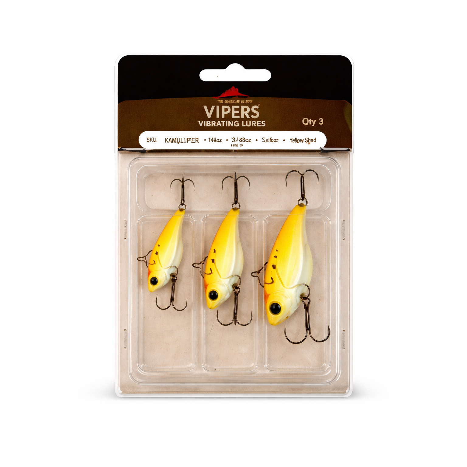 KAMIKAZE Metal Blades - Vibrating Lures 3 PkK (HS Mango) - South East Clearance Centre