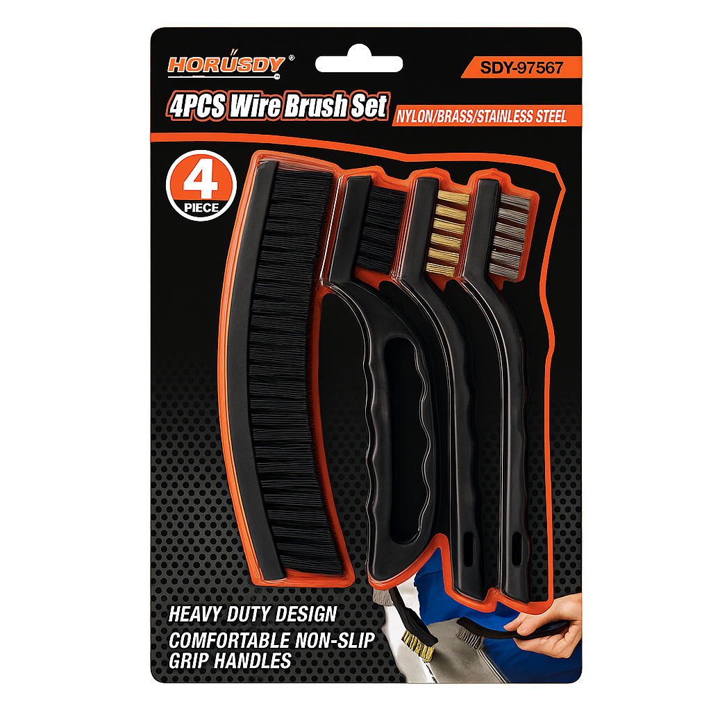 4 Piece Wire Brush Set