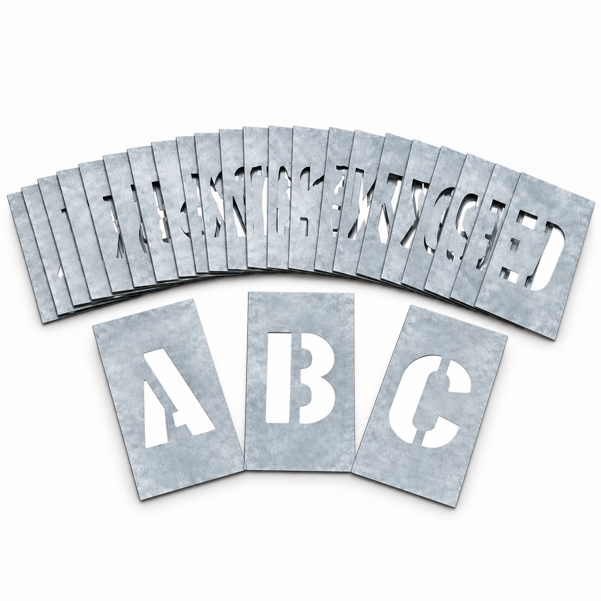 Dy-Mark 125mm Zinc Interlocking Stencil Set A–Z (125mm)
