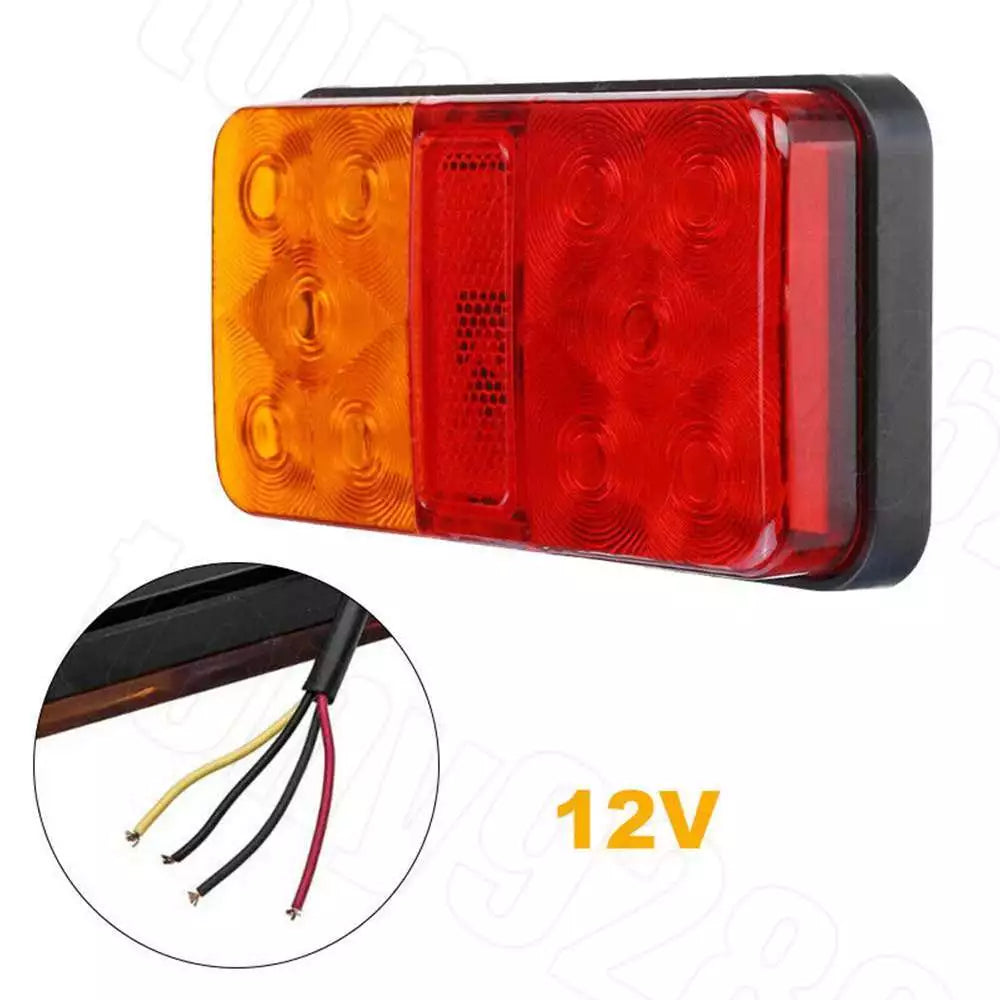 Twin Pack | 10 LED Trailer Tail Lights, Stop Indicator, Rear Lamp (150x80x30) - South East Clearance Centre