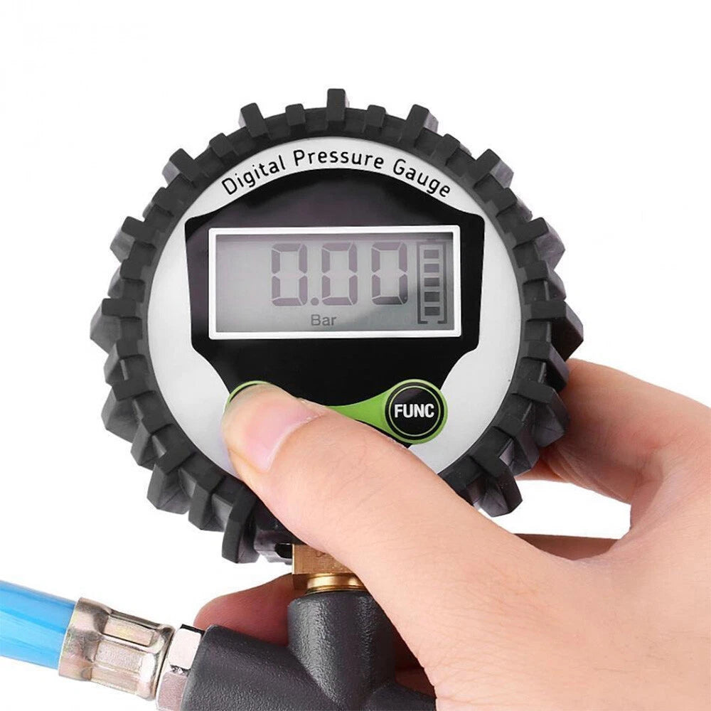 Digital Tire Inflator Pressure Gauge Car Air Line Tyre Pump Compressor 0-220 PSI - South East Clearance Centre