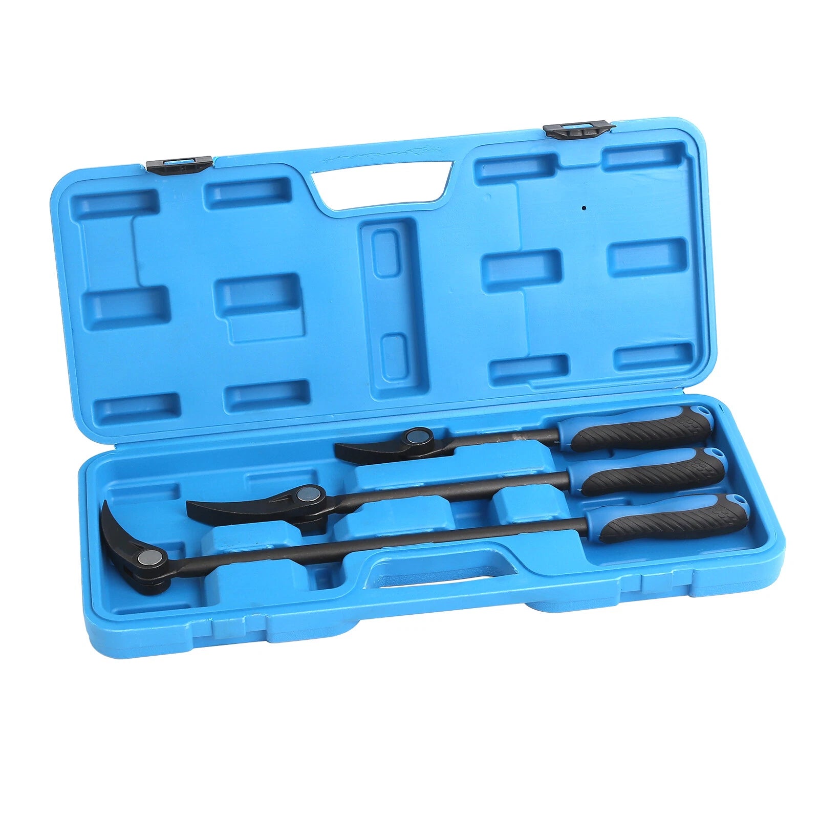 3pc Indexable Pry Bar Set 8", 12", 16" – HSS Steel, 11 Position Adjustable Heads - South East Clearance Centre
