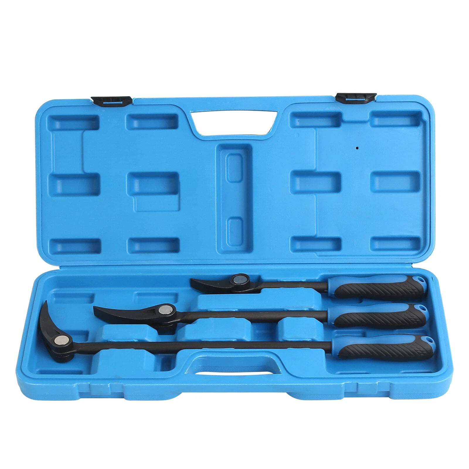 3pc Indexable Pry Bar Set 8", 12", 16" – HSS Steel, 11 Position Adjustable Heads - South East Clearance Centre