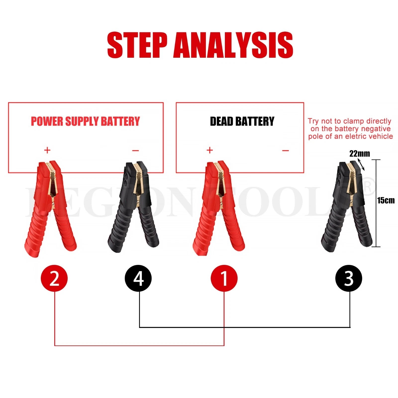 600AMP Booster Cables 3.6m Heavy Duty Jumper Leads Car Battery Emergency