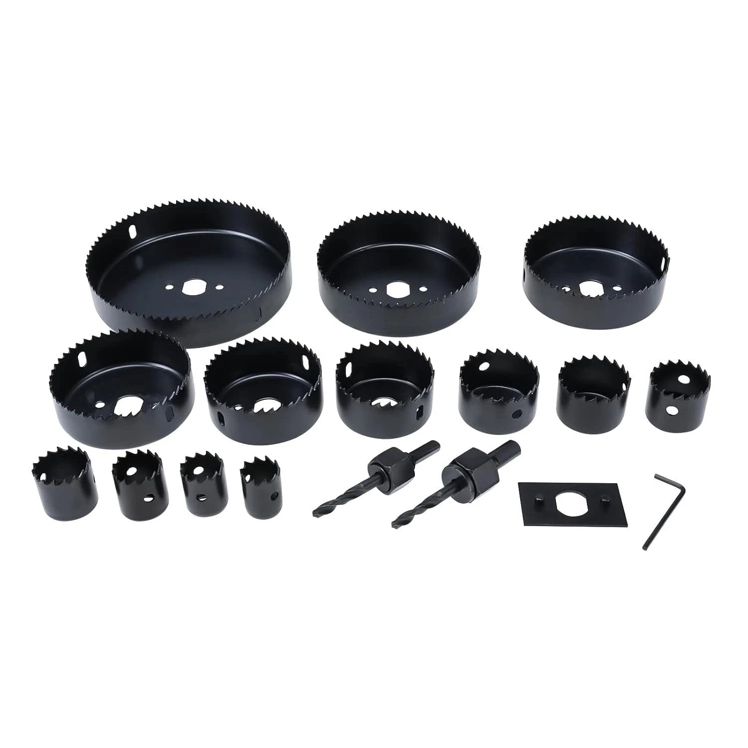 16-Piece Holesaw Set – 19mm to 127mm (Wood & Thin Sheet Metal)