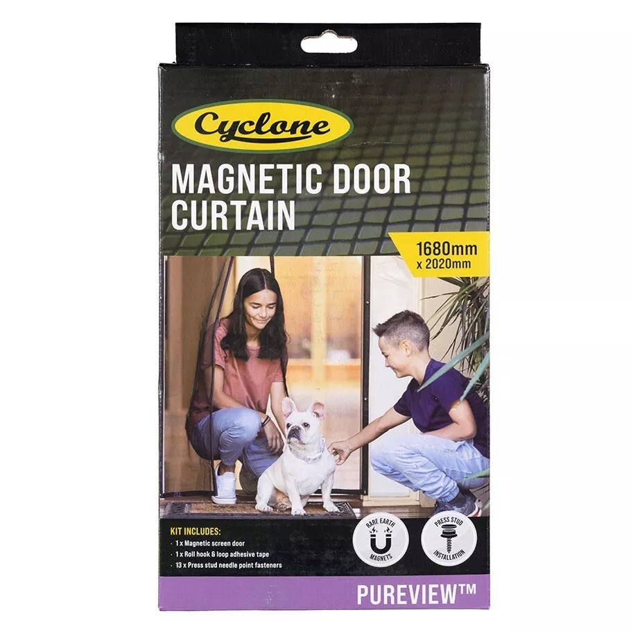 Cyclone Pureview Magnetic Screen Door Curtain 1680mm x 2020mm 30122378 - South East Clearance Centre