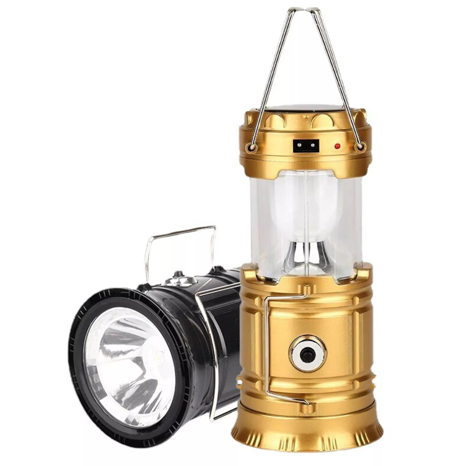Portable LED Camping Light Lantern USB Rechargeable Solar Hanging Tent Lamp - South East Clearance Centre