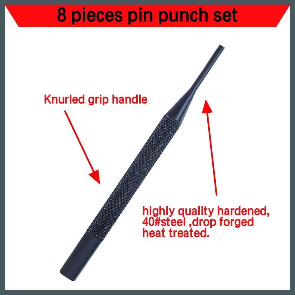 8 Piece Pin Punch Set, Imperial 1/16" - 5/16" - South East Clearance Centre