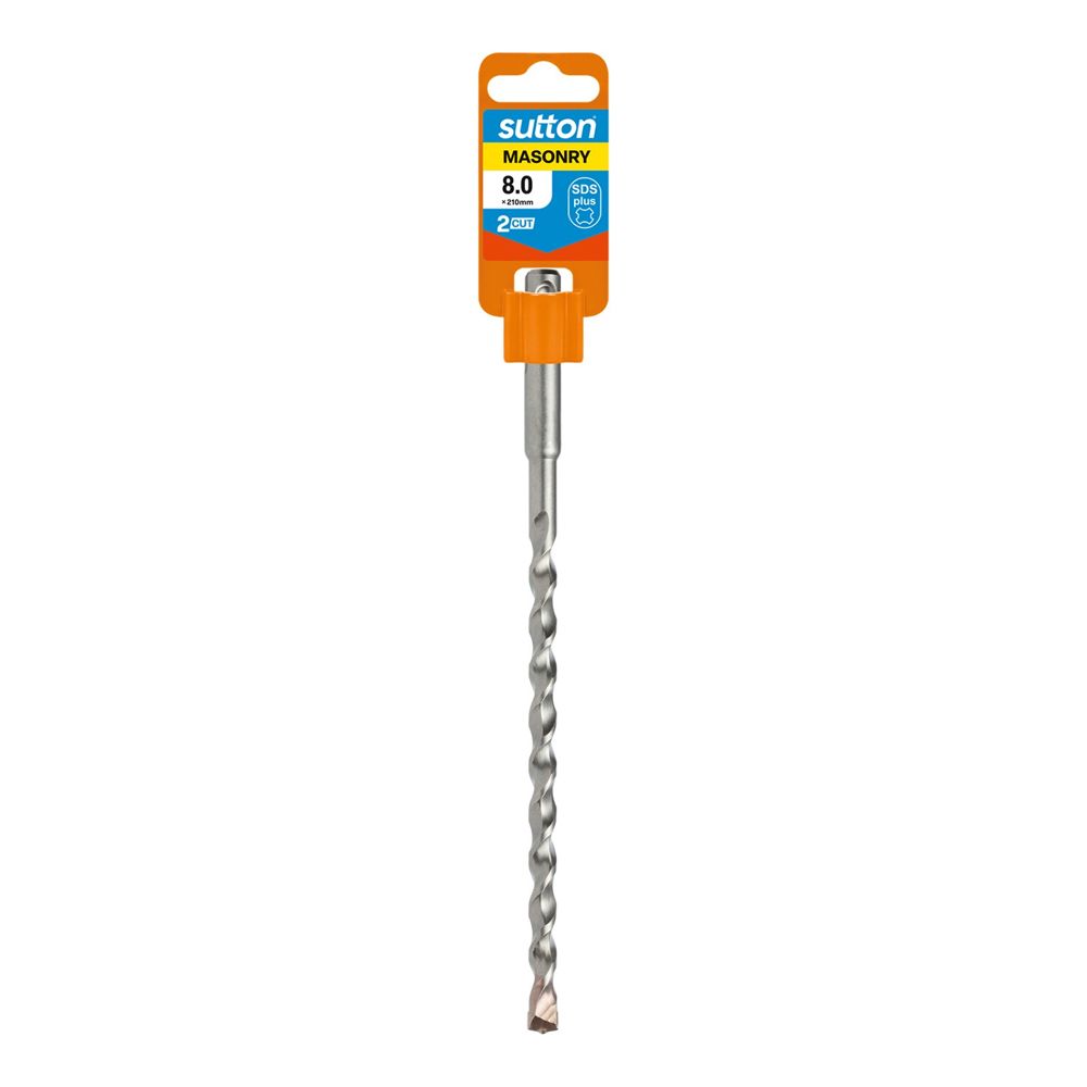 Sutton SDS Plus Masonry Drill Bit 8mm x 210mm – 2 Cut Heavy Duty Concrete Bit - South East Clearance Centre