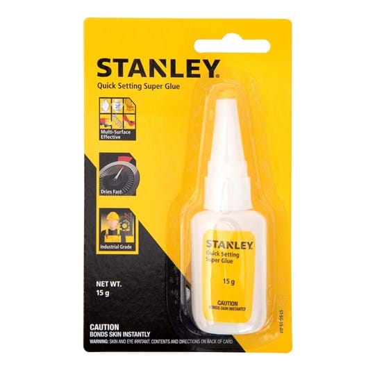 Stanley Quick Setting Super Glue Bottle (ST-SG-15-AU) - South East Clearance Centre