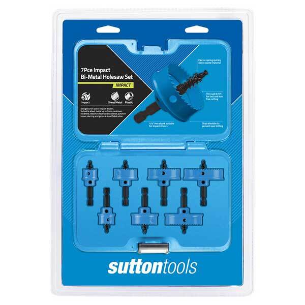 Sutton H119S7 Impact Bi-Metal HSS Holesaw Pack of 7 - South East Clearance Centre