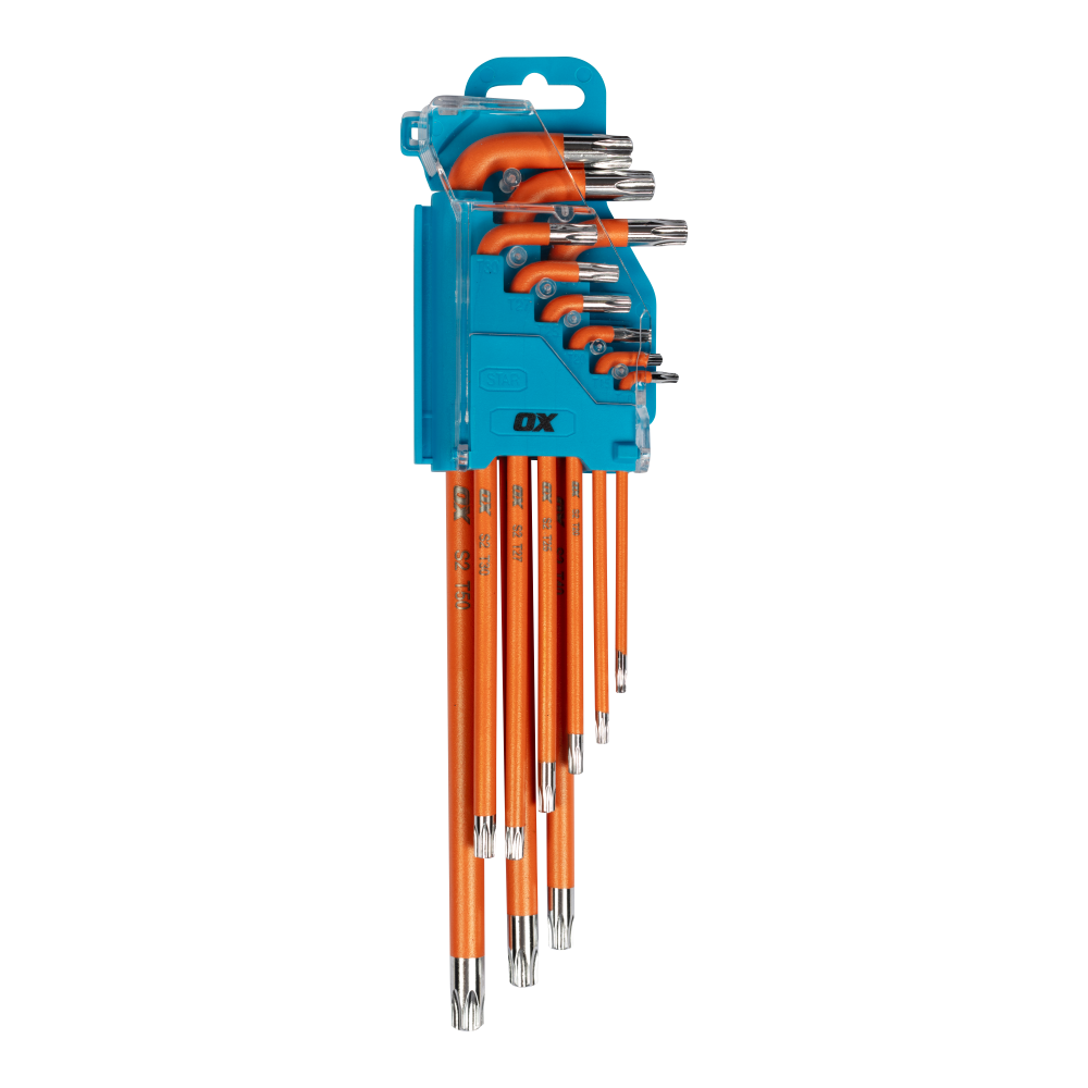 OX Pro Tamperproof Torx Key Long 9pc Set - South East Clearance Centre