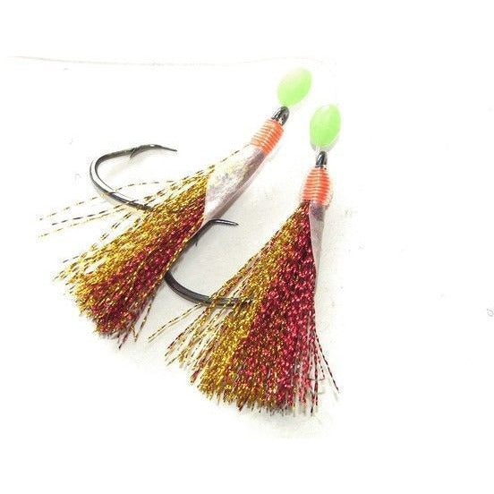Snapper Rigs - KAMIKAZE  - 2Pk - 3-0 (Gold,Red) - 12 PACKETS-24 RIGS - South East Clearance Centre