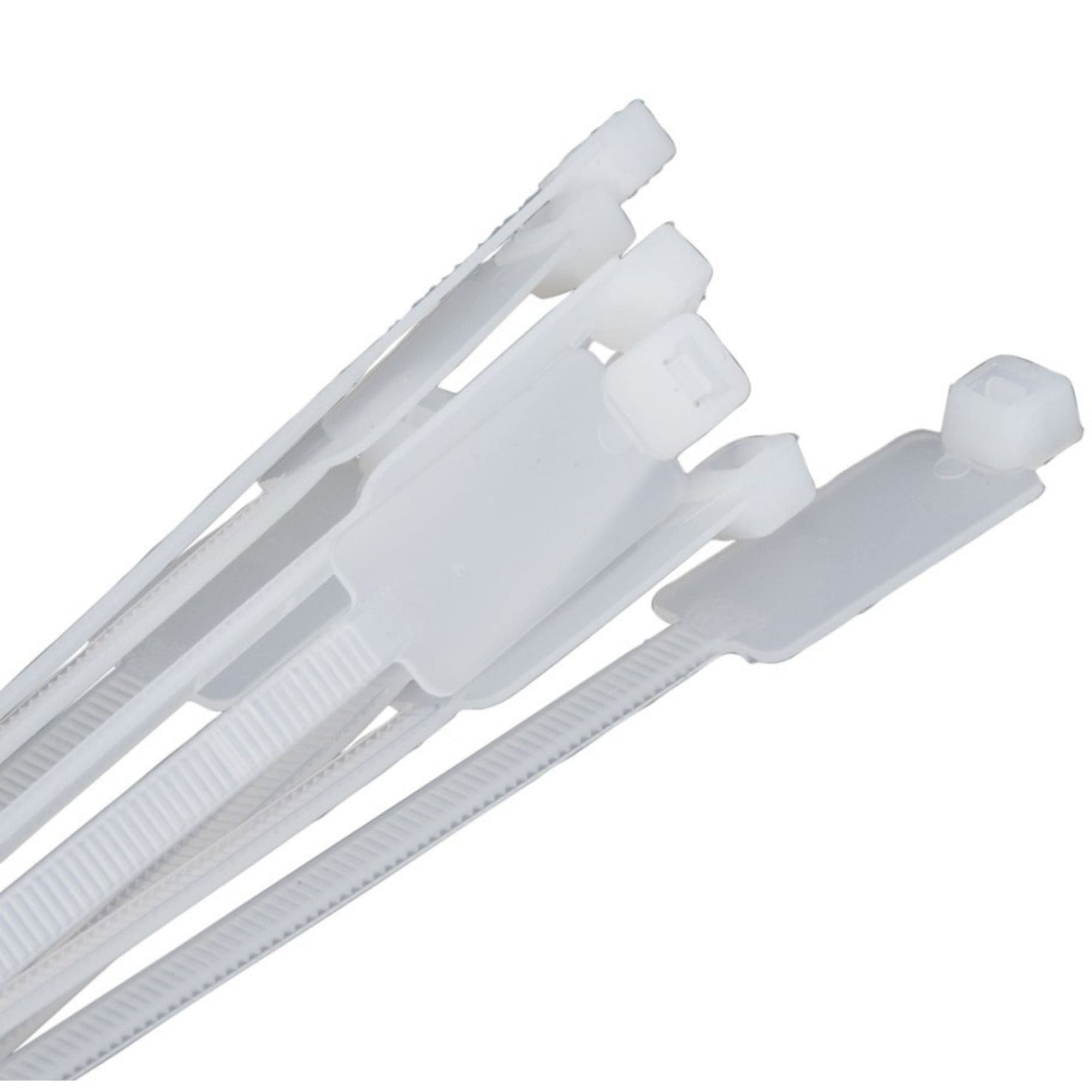 4.8mm x 200mm White / Natural Cable Tie Markers (100 Pack) - South East Clearance Centre