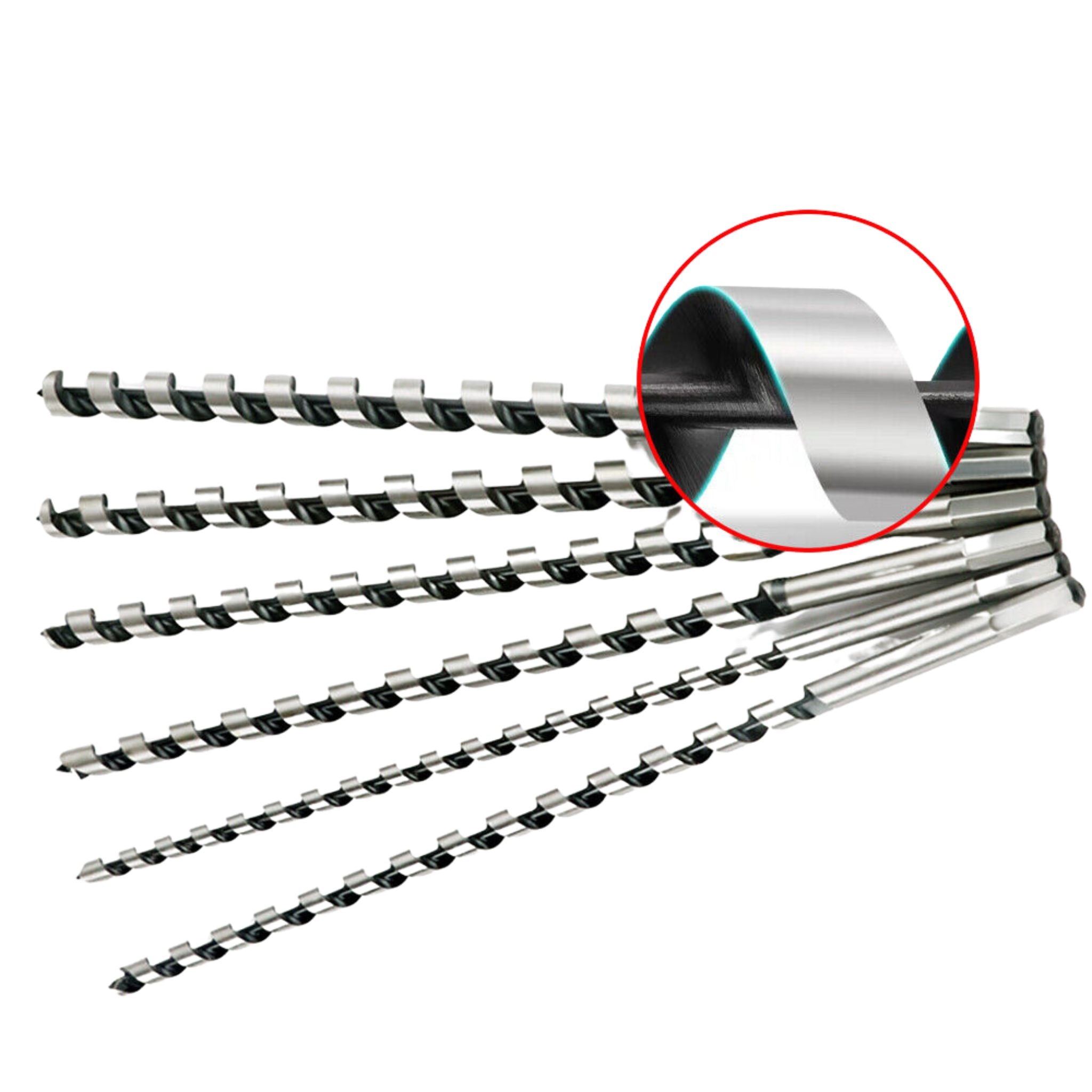 Auger Wood Drill Bit Set | 6 Piece Set | 10-20mm | 460mm - South East Clearance Centre