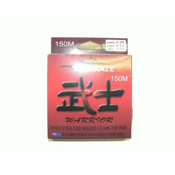 Kamikaze WARRIOR Japanese SuperGradeLine 150m 6lb RED - South East Clearance Centre