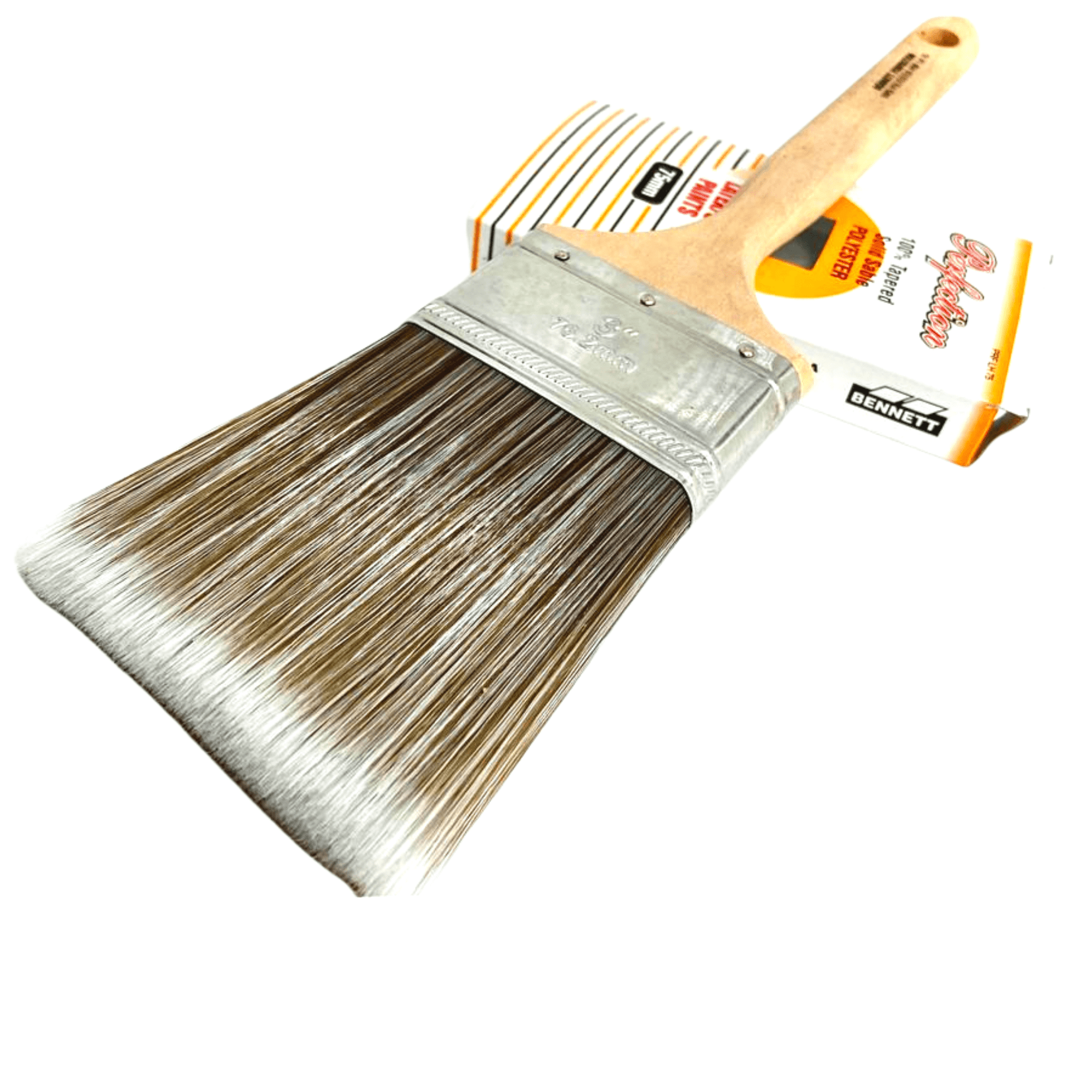 75mm Tapered Solid Stable Polyester Paint Brush - South East Clearance Centre