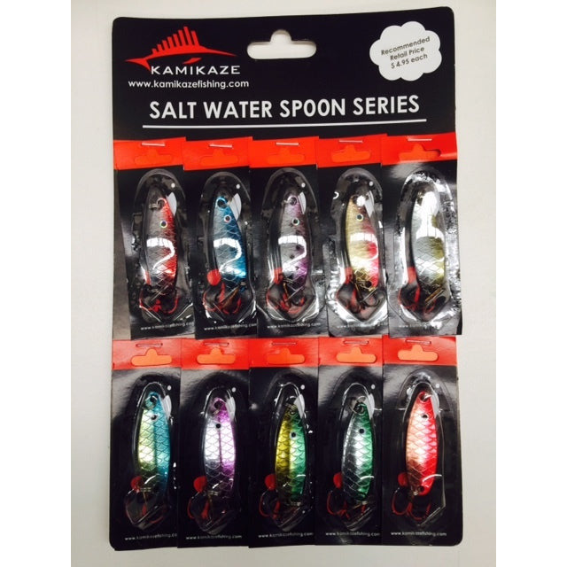 Kamikaze Saltwater Spoon Lures - 3C ( 10 Pack ) - South East Clearance Centre