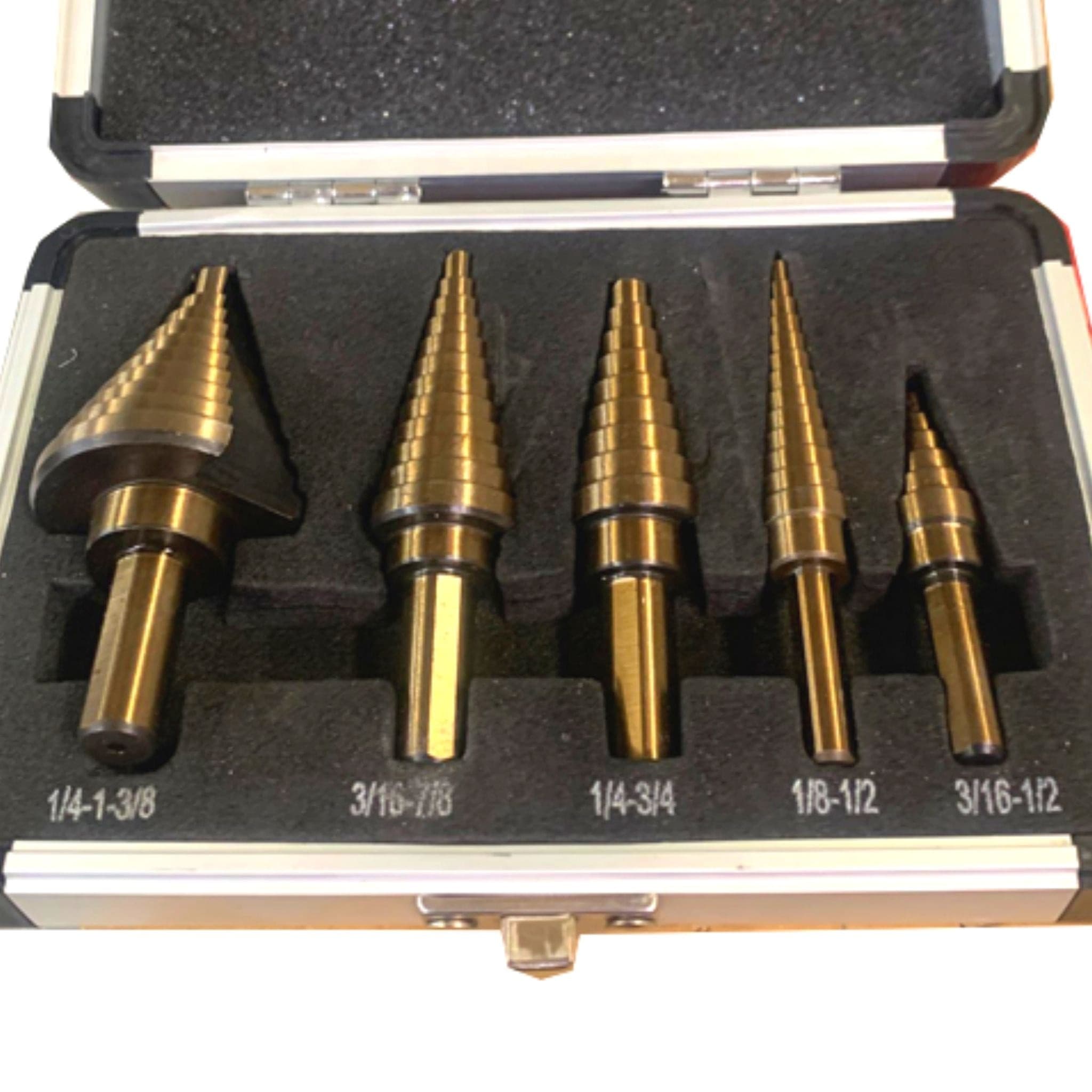5 Piece HSS Step Drill Bit Set - South East Clearance Centre
