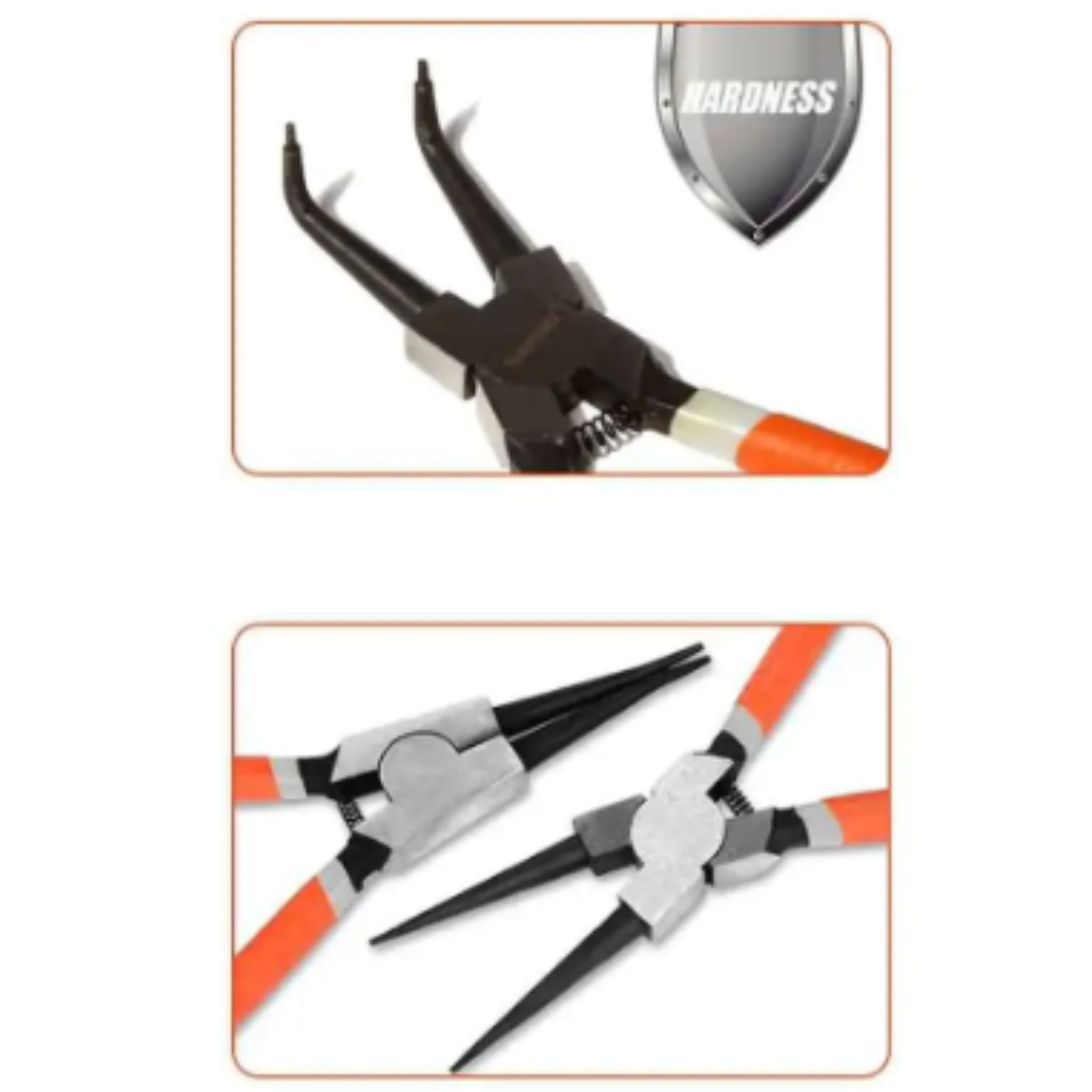 4-Piece 7″ Circlip Pliers Set | Internal, External, Bent, Straight Snap - South East Clearance Centre