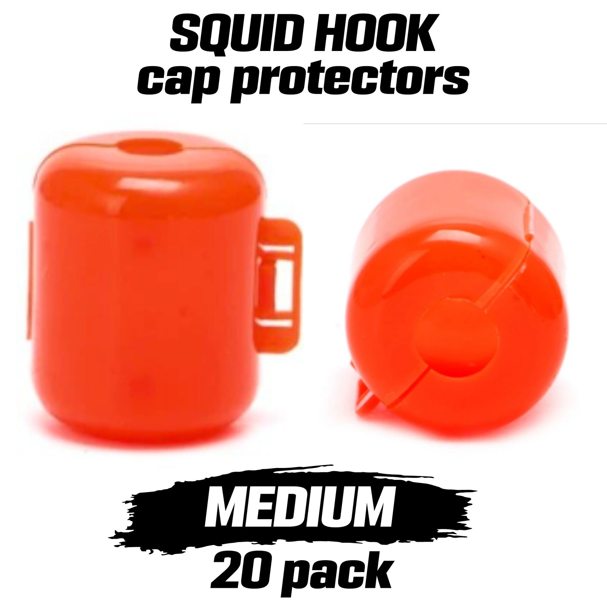 Kamikaze - Squid Hook Cap Protects - 20 Pack - Medium - South East Clearance Centre