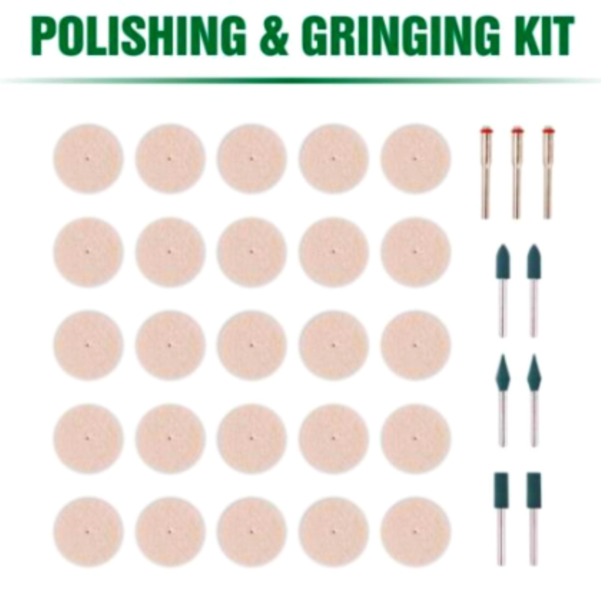 20-Piece Wool Felt Polishing Bits – 4mm X 11mm Cylinder Head, 3mm Shank, For Rotary Tools & Dremel