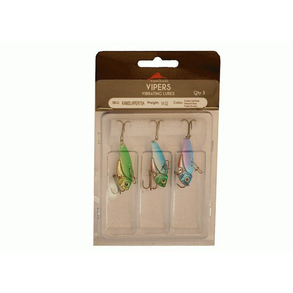 KAMIKAZE Metal Blades - Vibrating Lures 3 Pk A - 7.5gr -Color varied - South East Clearance Centre