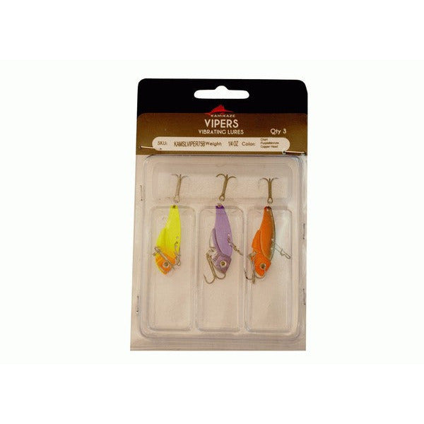 KAMIKAZE Metal Blades - Vibrating Lures 3 Pk B - 7.5gr -Color varied - South East Clearance Centre