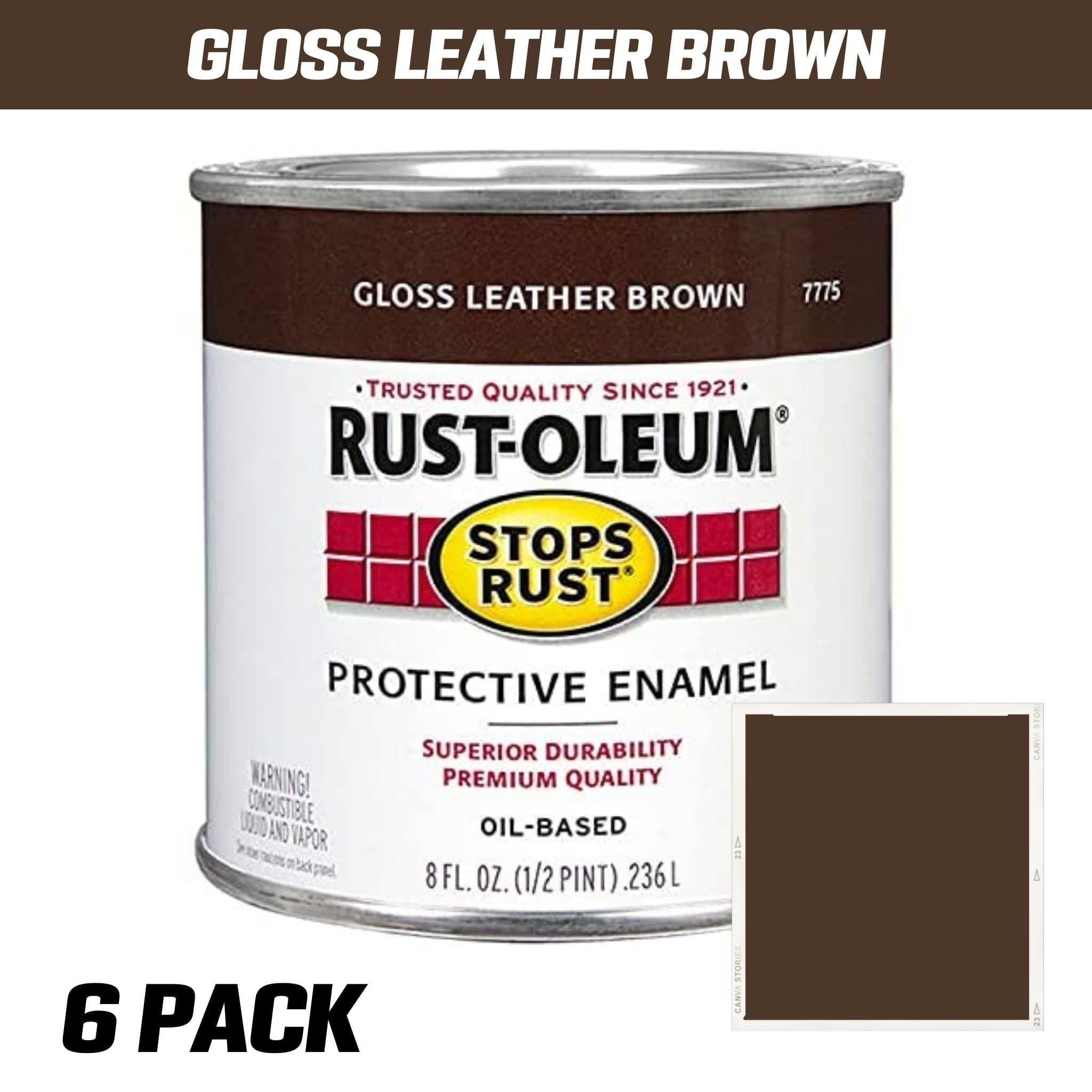 (6 Pack) Rustoleum Stops Rust Protective Enamel Paint - 236ml per tin - South East Clearance Centre