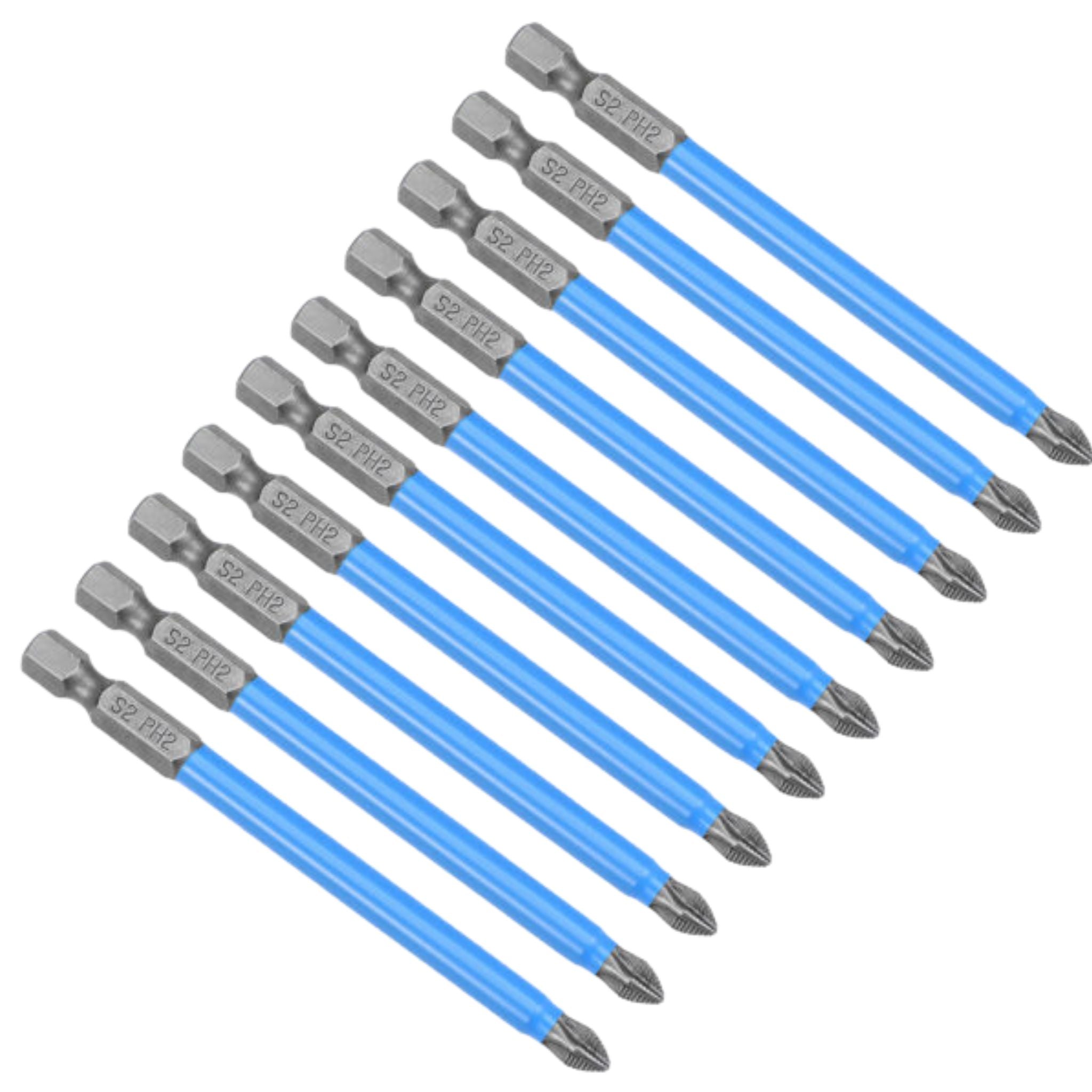 3.5" / 90mm Phillips Head Magnetic PH2 Driver Bit - 10 Pieces - South East Clearance Centre