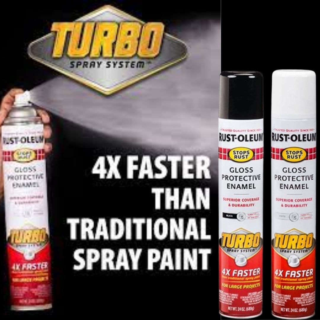Rust-Oleum Gloss Protective Enamel With Turbo Spray System Rustoleum - South East Clearance Centre