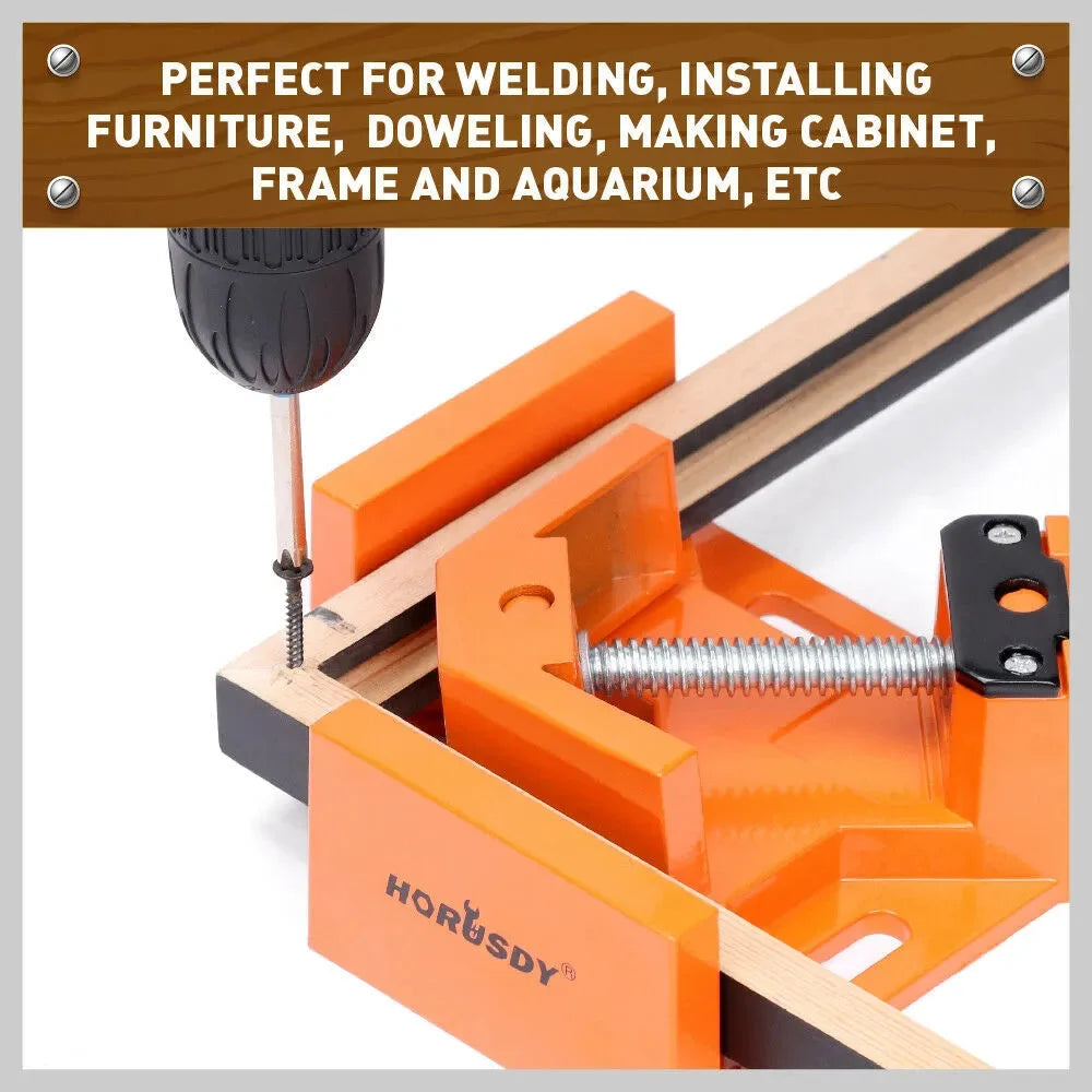 90° Right Angle Inside Corner Clamp Cast Metal Welding Woodworking Vice Holder - South East Clearance Centre