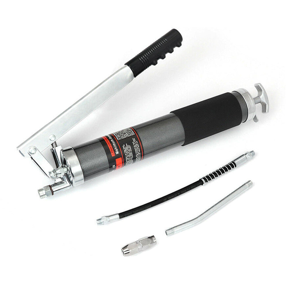 Heavy Duty 600cc Manual Grease Gun Flexible Hose Coupler 12000PSI Oiling Tools - South East Clearance Centre