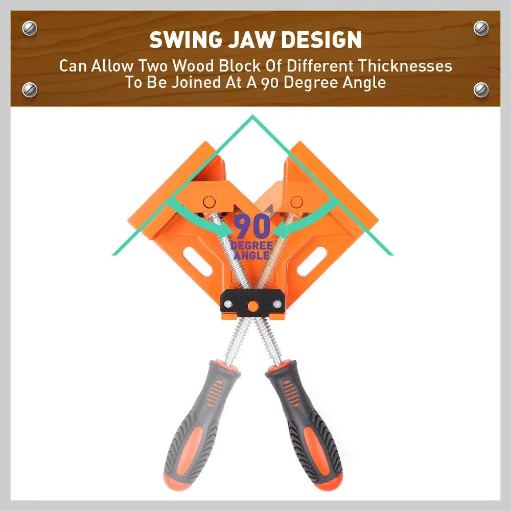 90° Right Angle Inside Corner Clamp Cast Metal Welding Woodworking Vice Holder - South East Clearance Centre