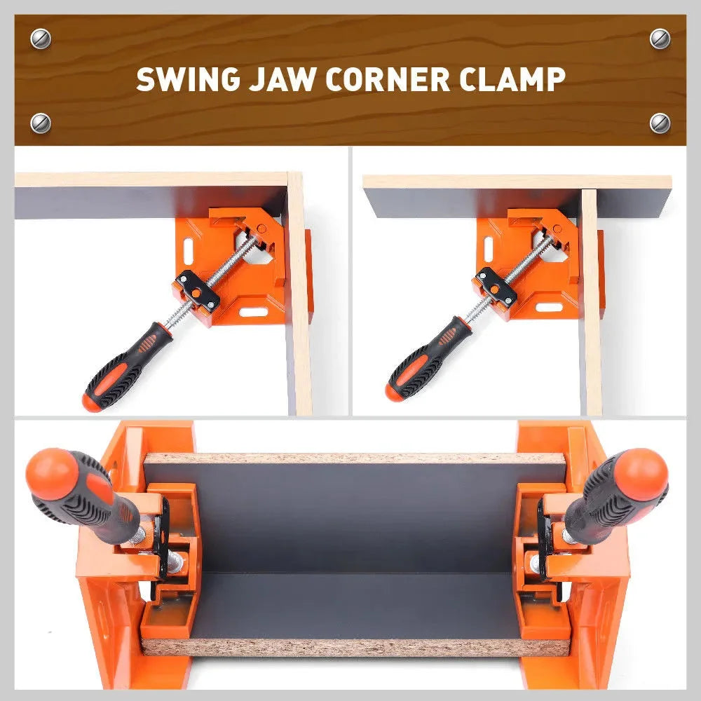 90° Right Angle Inside Corner Clamp Cast Metal Welding Woodworking Vice Holder - South East Clearance Centre
