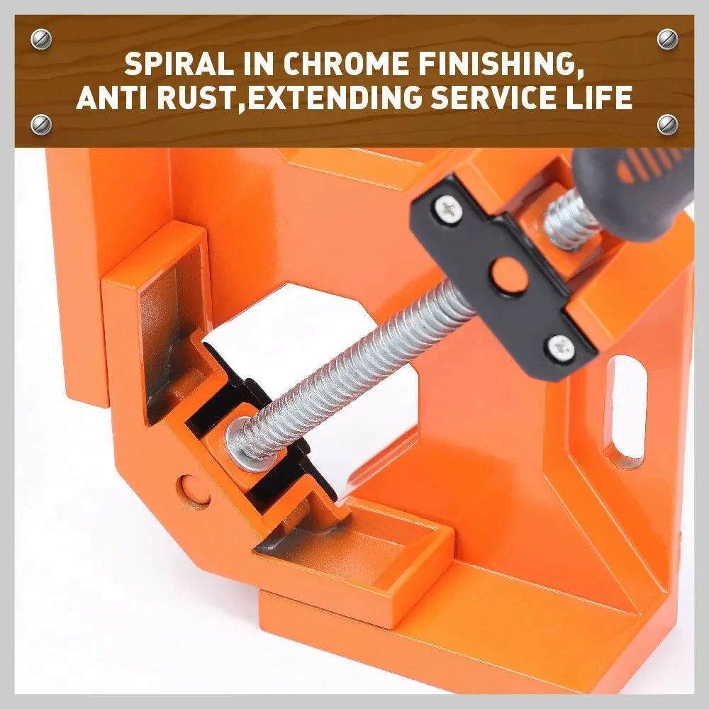 90° Right Angle Inside Corner Clamp Cast Metal Welding Woodworking Vice Holder - South East Clearance Centre