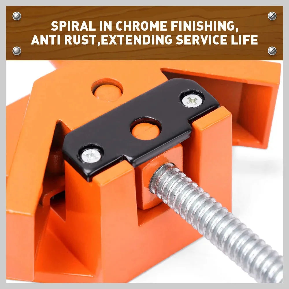 90° Right Angle Inside Corner Clamp Cast Metal Welding Woodworking Vice Holder - South East Clearance Centre