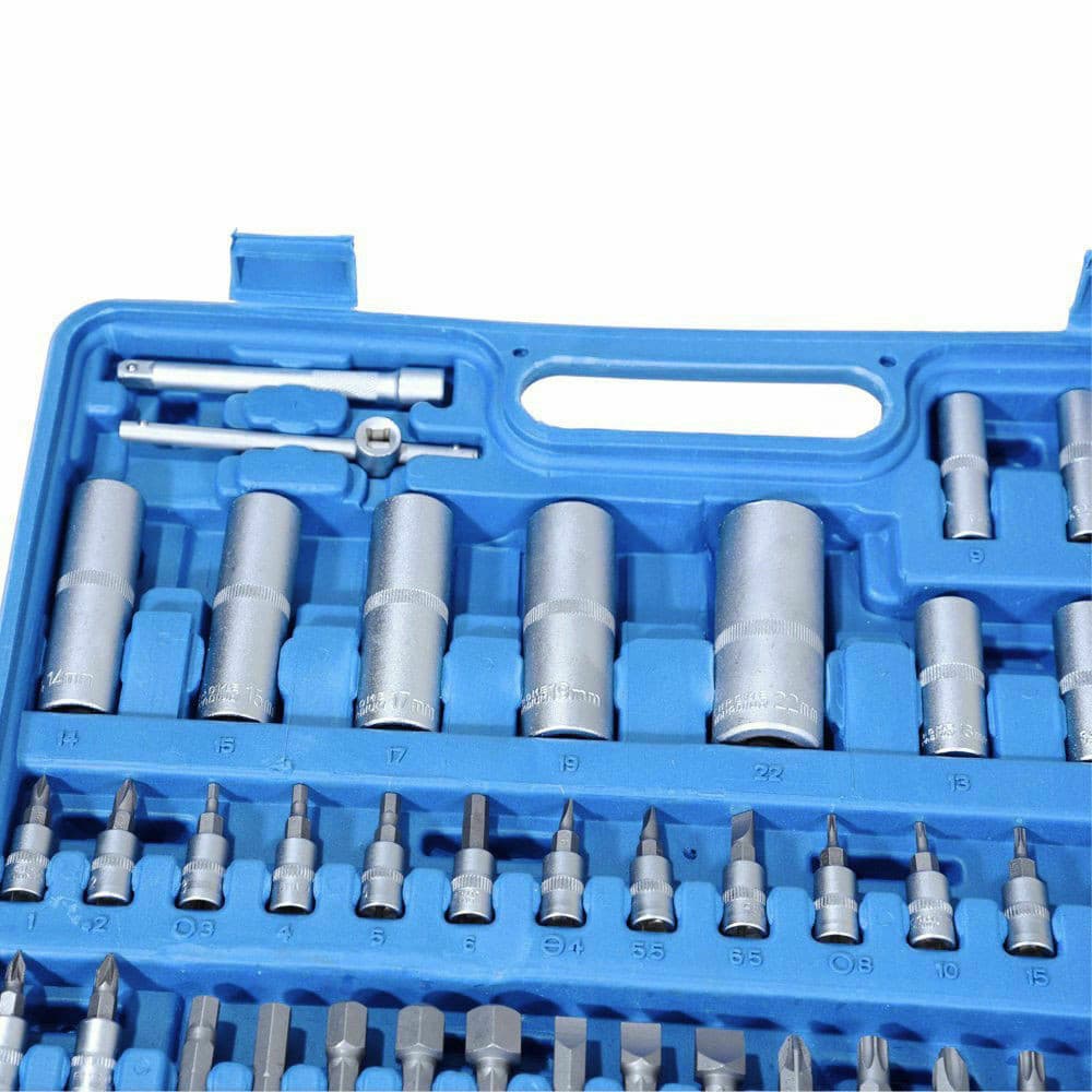 108 PCS Socket Ratchet Wrench Set 1/2" 1/4" Drive Screwdriver Screw Driver Bit 6PT - South East Clearance Centre