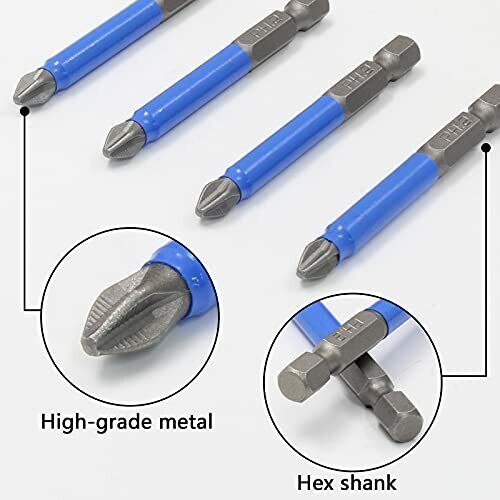 5" / 127mm Phillips Head Magnetic PH2 Driver Bit - 10 Pack - South East Clearance Centre