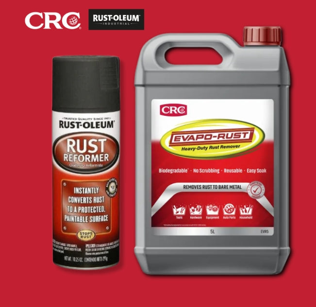 Rust Prevention – Rust Converters & Reformers | Instantly Convert Rusted Surfaces | CRC, Rust-Oleum & More