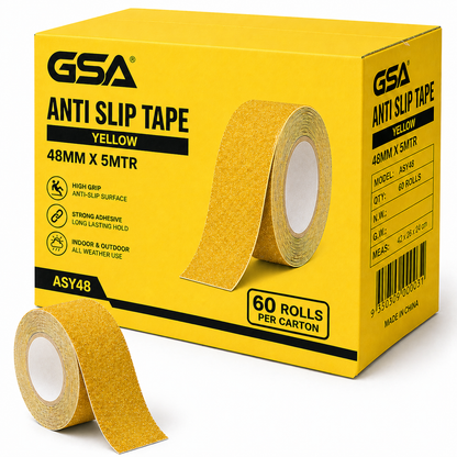 GSA Black Anti Slip Tape – Heavy Duty Non-Slip Safety Tape - 60 Rolls - South East Clearance Centre