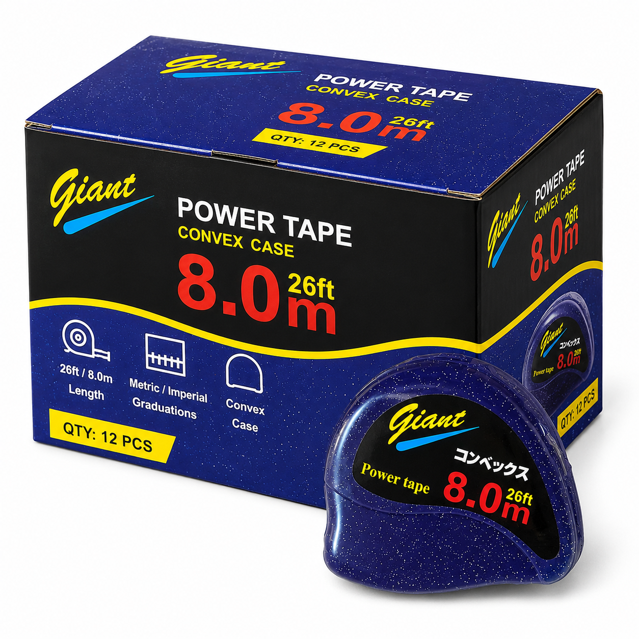 12 pack 8m tape measure