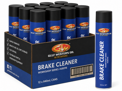 Gulf Western Brake Cleaner Aerosol 840mL Workshop Series - Carton of 12