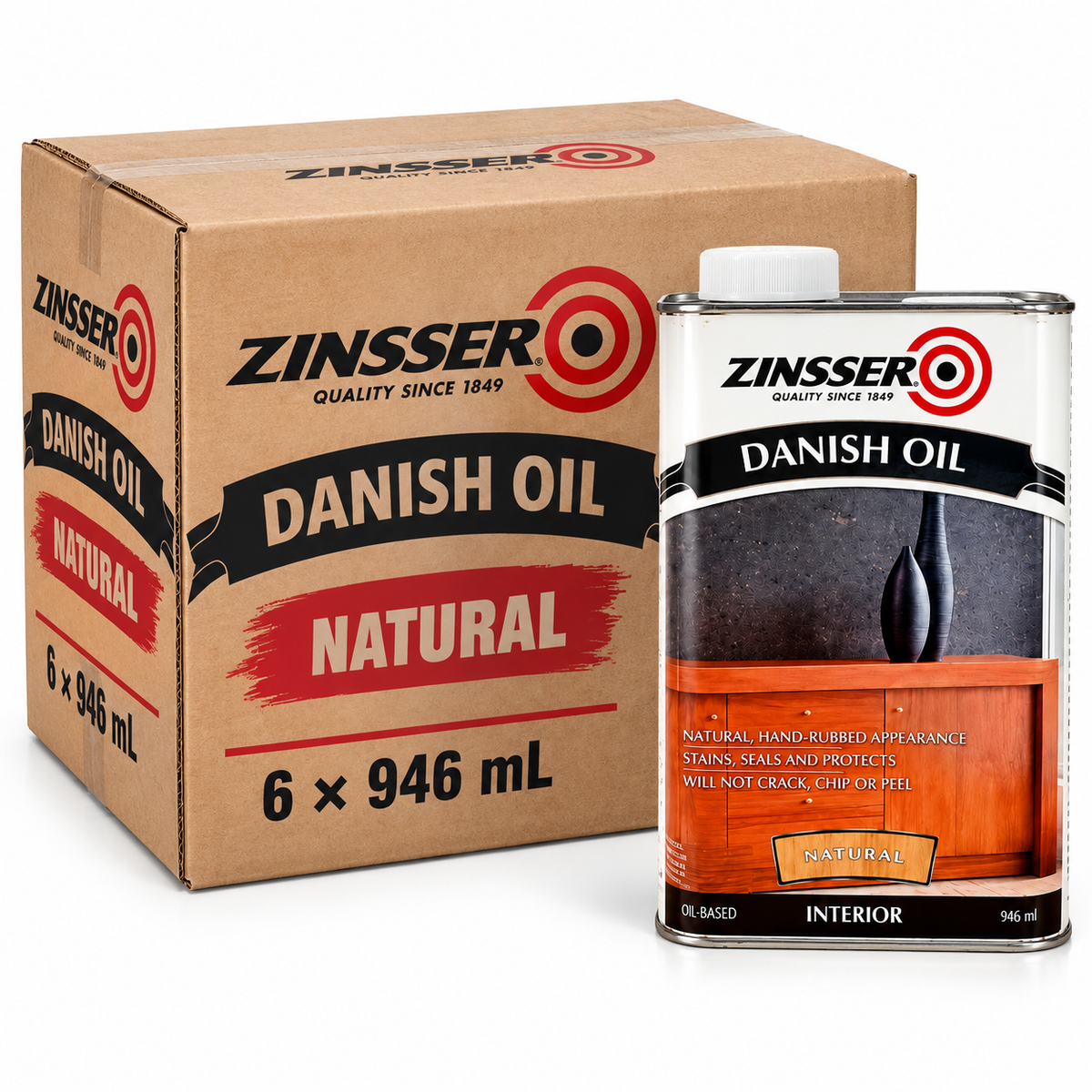 Zinsser Danish Oil Natural 946mL – Carton of 6