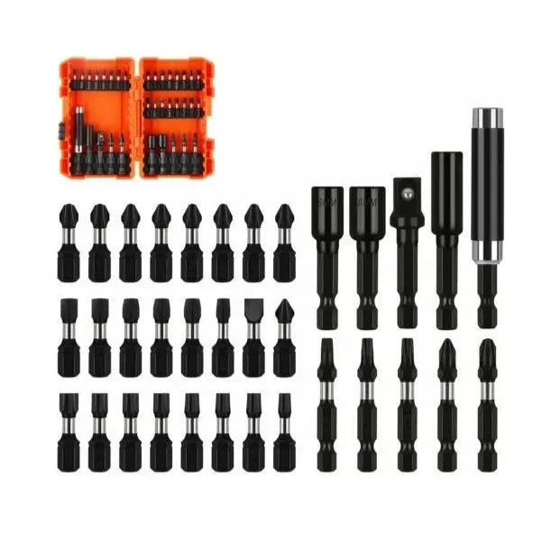 34 piece Magnetic Screwdriver Bit Set Impact Nut Driver Drill Holder Quick Release - South East Clearance Centre